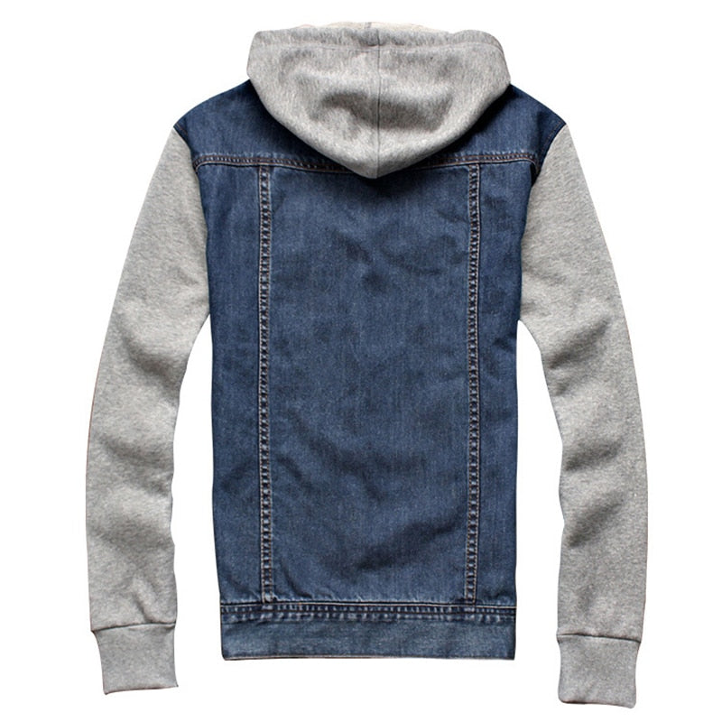 Men's Denim Hooded Jean Jacket Hoodies