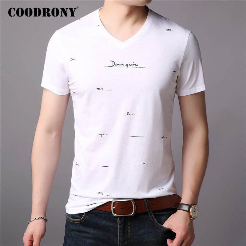 Men's Fashion Casual V-Neck T-Shirt Streetwear