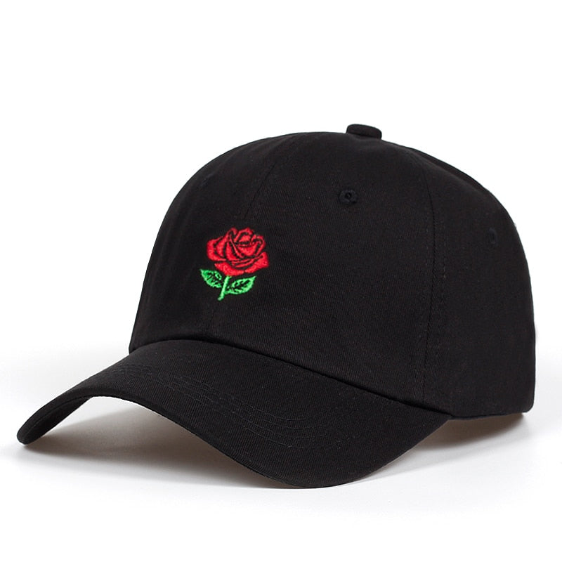 RealSpillClothingCompany© Rose Embroidered Cotton Dad Hat - Unisex Snapback
