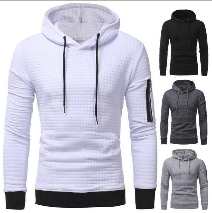 Men's Premium Zipper Hoodie Sweatshirt - Casual Pullover with Hood
