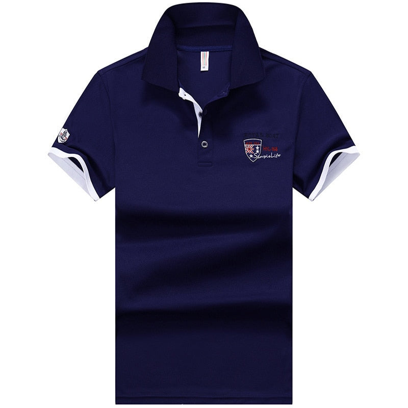 Men's short-sleeved casual business polo shirt