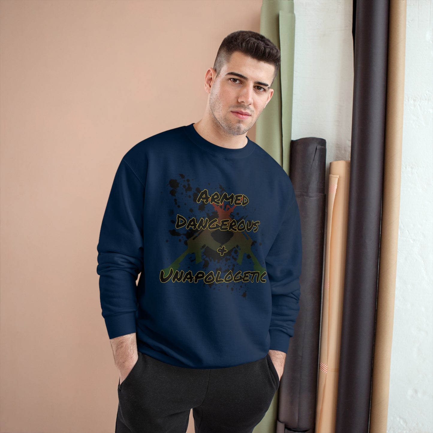 RealSpillClothingCompany© "Armed & Dangerous" Champion Sweatshirt