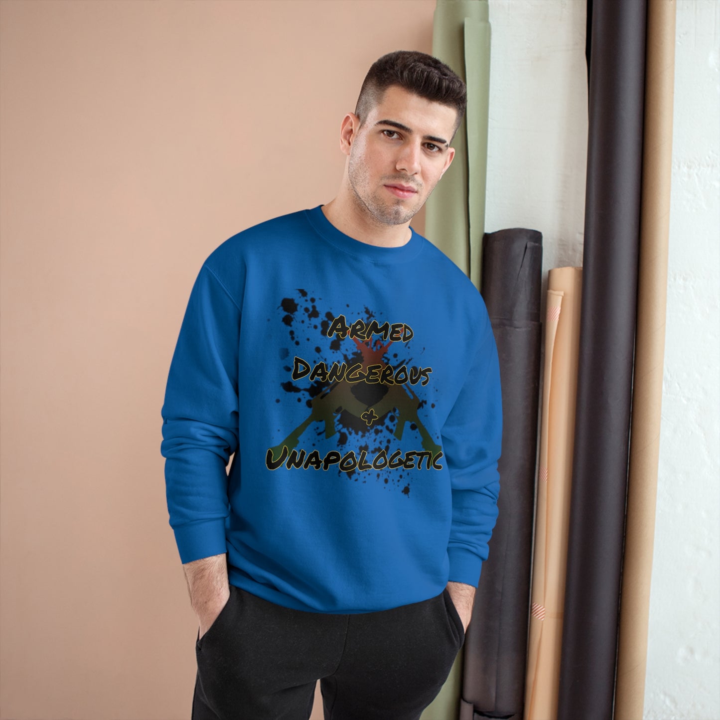 RealSpillClothingCompany© "Armed & Dangerous" Champion Sweatshirt