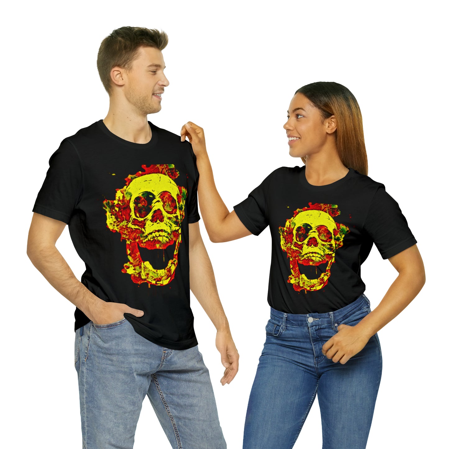 RealSpillClothingCo.© Flaming Skull Short Sleeve Tee