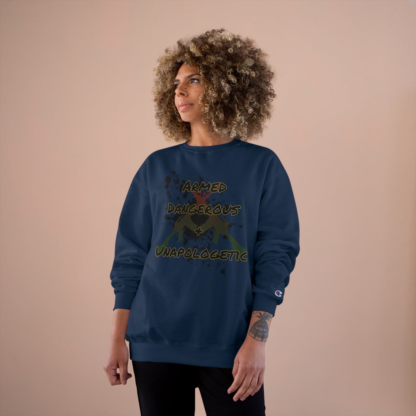 RealSpillClothingCompany© "Armed & Dangerous" Champion Sweatshirt