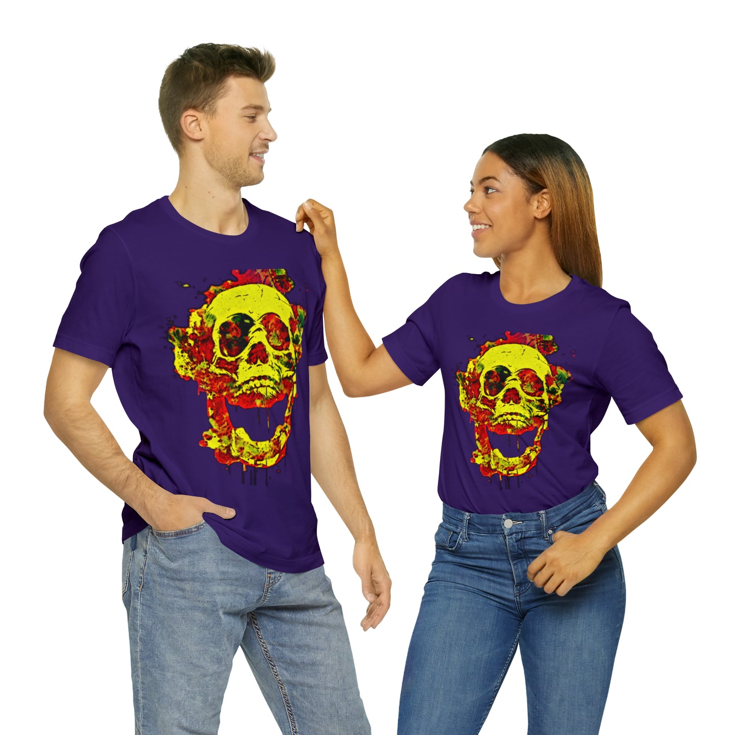 RealSpillClothingCo.© Flaming Skull Short Sleeve Tee