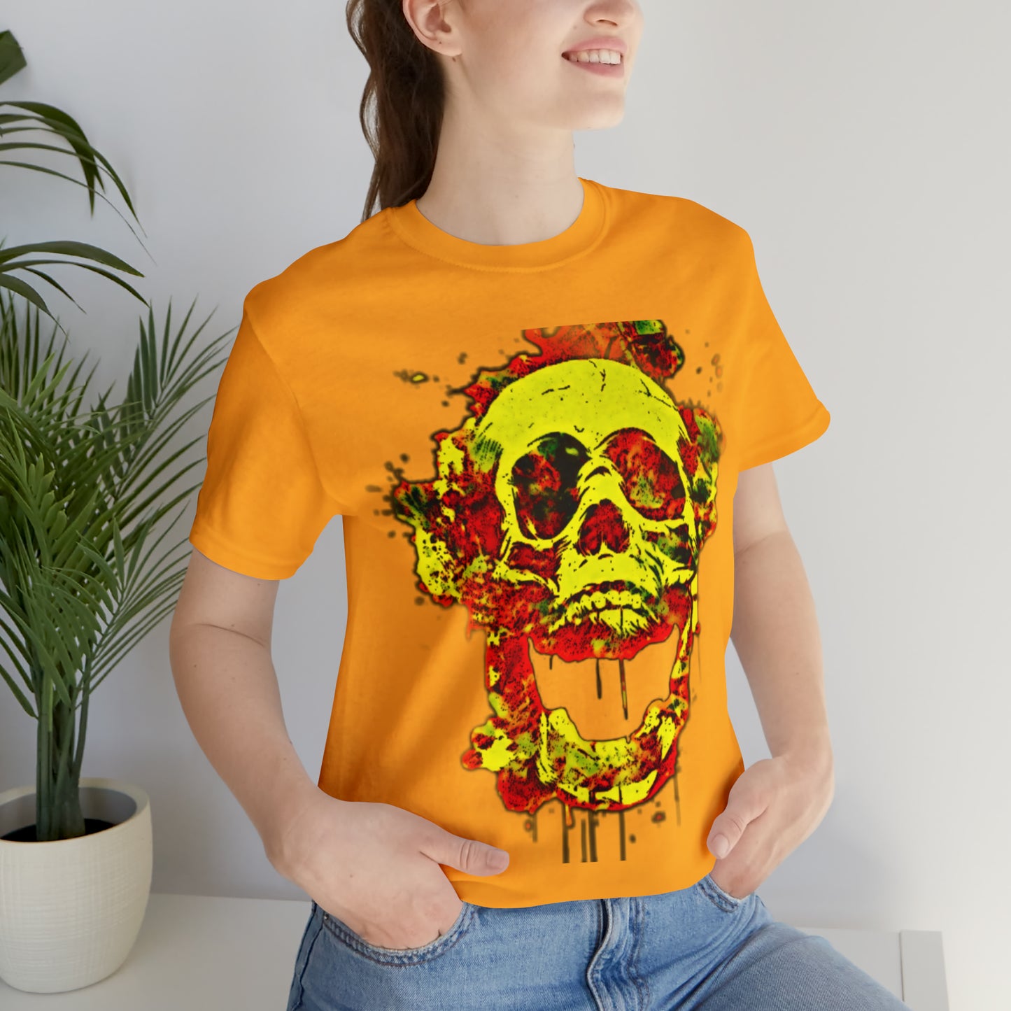 RealSpillClothingCo.© Flaming Skull Short Sleeve Tee