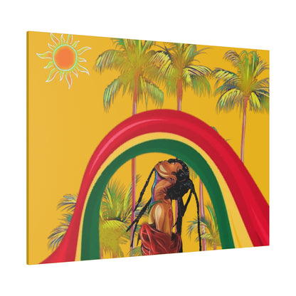 RealSpillClothingCompany© "Red,Gold,& Green Love" Matte Canvas, Stretched,