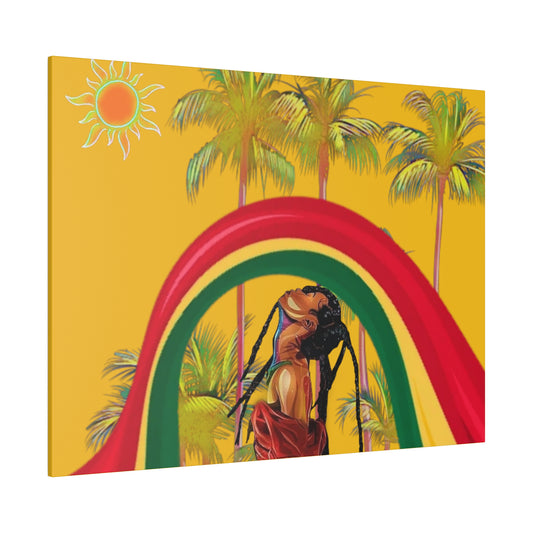 RealSpillClothingCompany© "Red,Gold,& Green Love" Matte Canvas, Stretched,