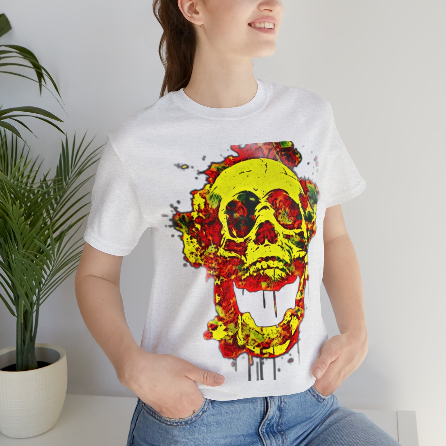 RealSpillClothingCo.© Flaming Skull Short Sleeve Tee