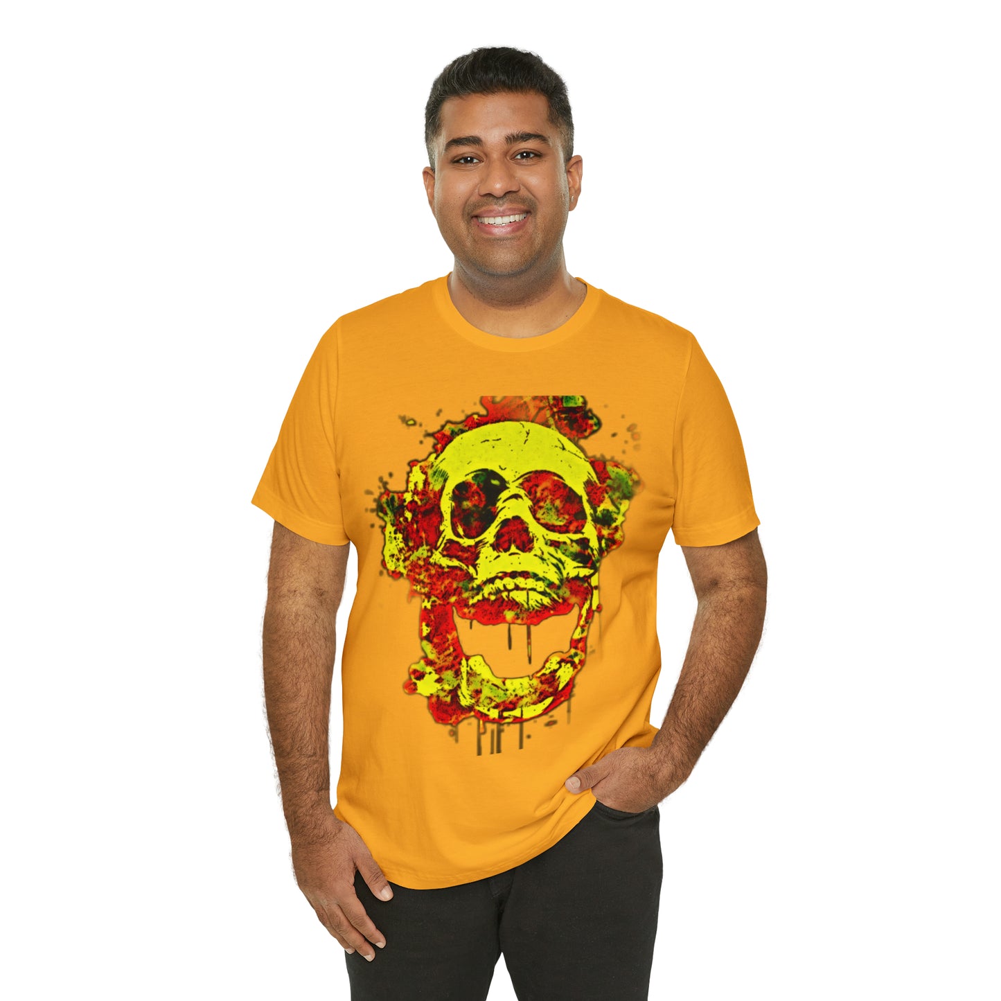 RealSpillClothingCo.© Flaming Skull Short Sleeve Tee