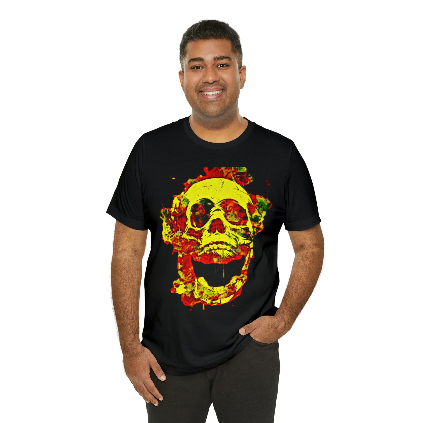 RealSpillClothingCo.© Flaming Skull Short Sleeve Tee