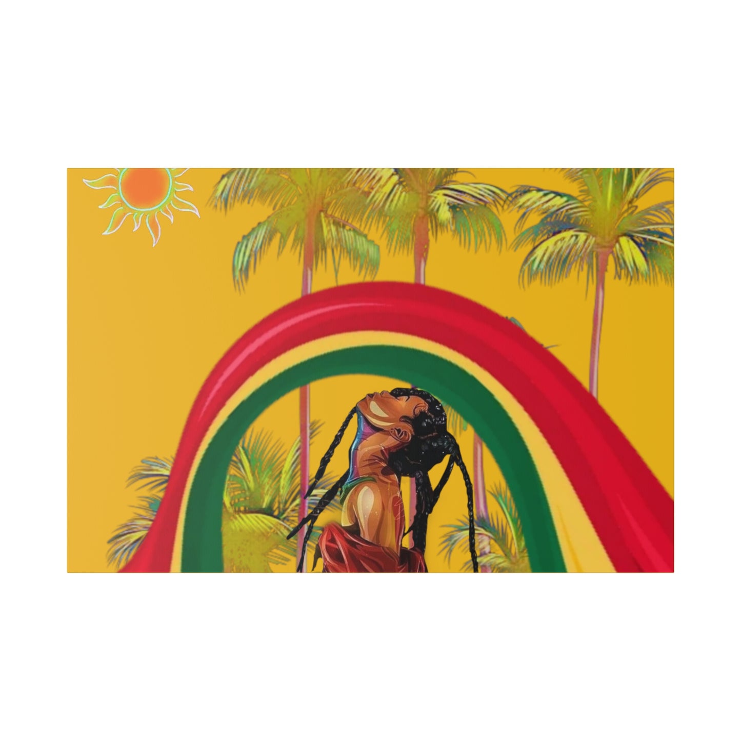 RealSpillClothingCompany© "Red,Gold,& Green Love" Matte Canvas, Stretched,