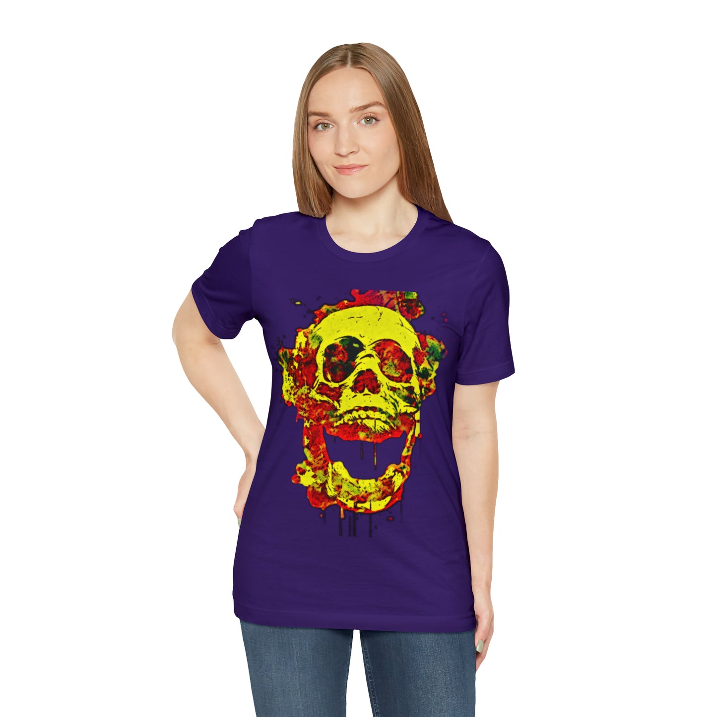 RealSpillClothingCo.© Flaming Skull Short Sleeve Tee