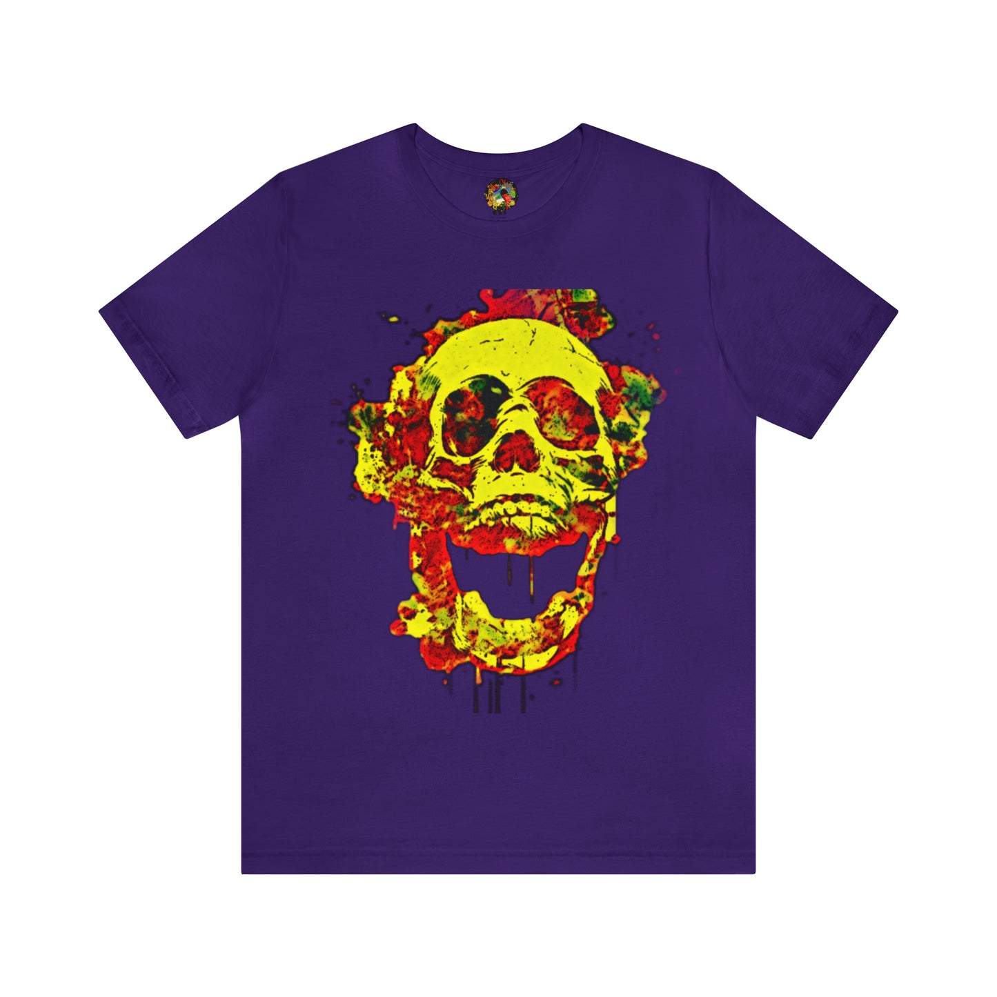 RealSpillClothingCo.© Flaming Skull Short Sleeve Tee
