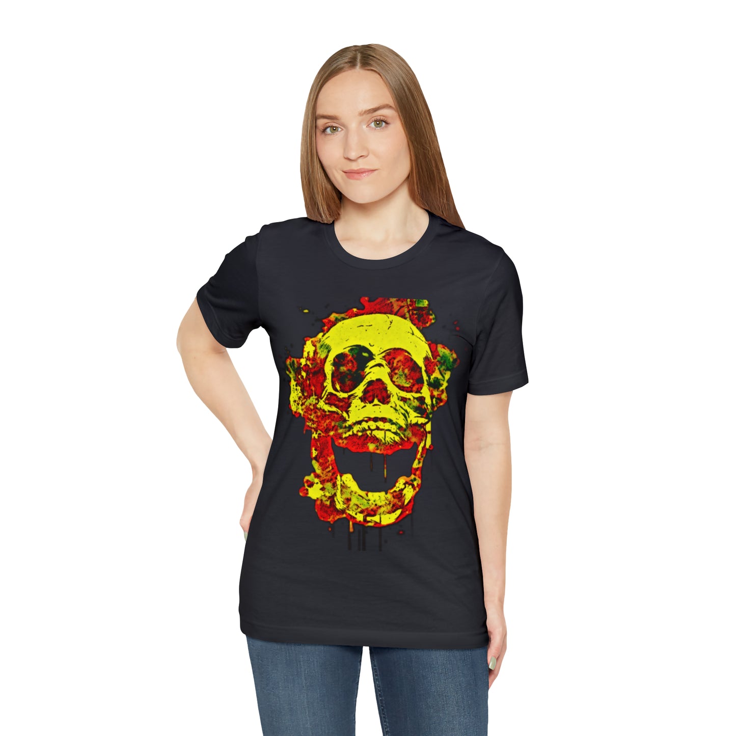 RealSpillClothingCo.© Flaming Skull Short Sleeve Tee