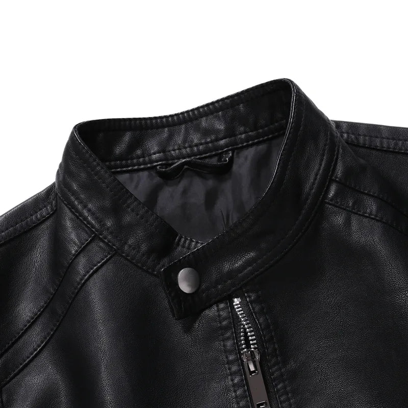Men's Faux Leather Motorcycle Jackets Black