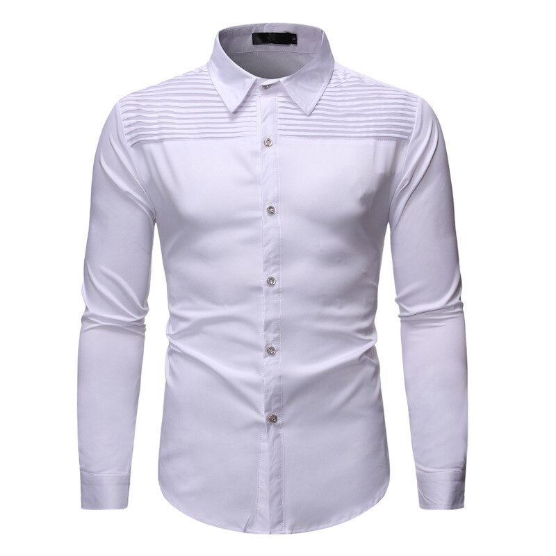 Solid Color Men's Tuxedo Bridegroom Wedding shirts