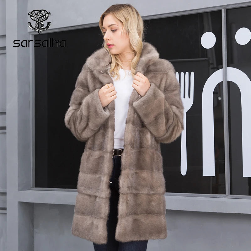 Women's Genuine Mink Winter Coat