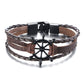 Mens Vintage Rudder Charm Bracelets