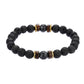 Men's natural stone beads bracelet