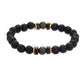 Men's natural stone beads bracelet