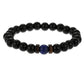 Men's natural stone beads bracelet