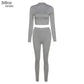 Women's T-Shirt & Leggings 2 Piece Workout Outfits Sportwear