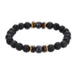 Men's natural stone beads bracelet