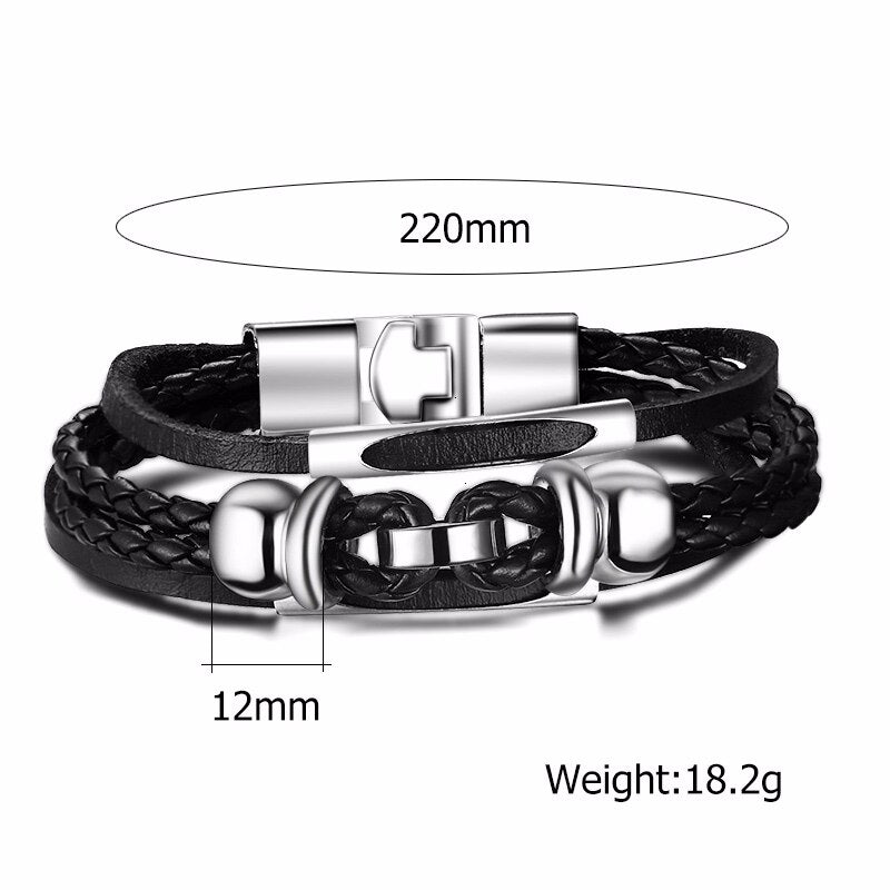 Mens Vintage Rudder Charm Bracelets