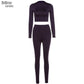 Women's T-Shirt & Leggings 2 Piece Workout Outfits Sportwear