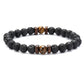 Men's natural stone beads bracelet