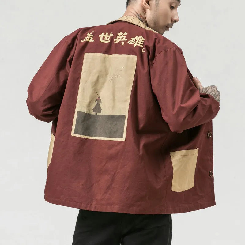 Men's Windbreaker Retro Chinese Style Men's jacket Overcoat