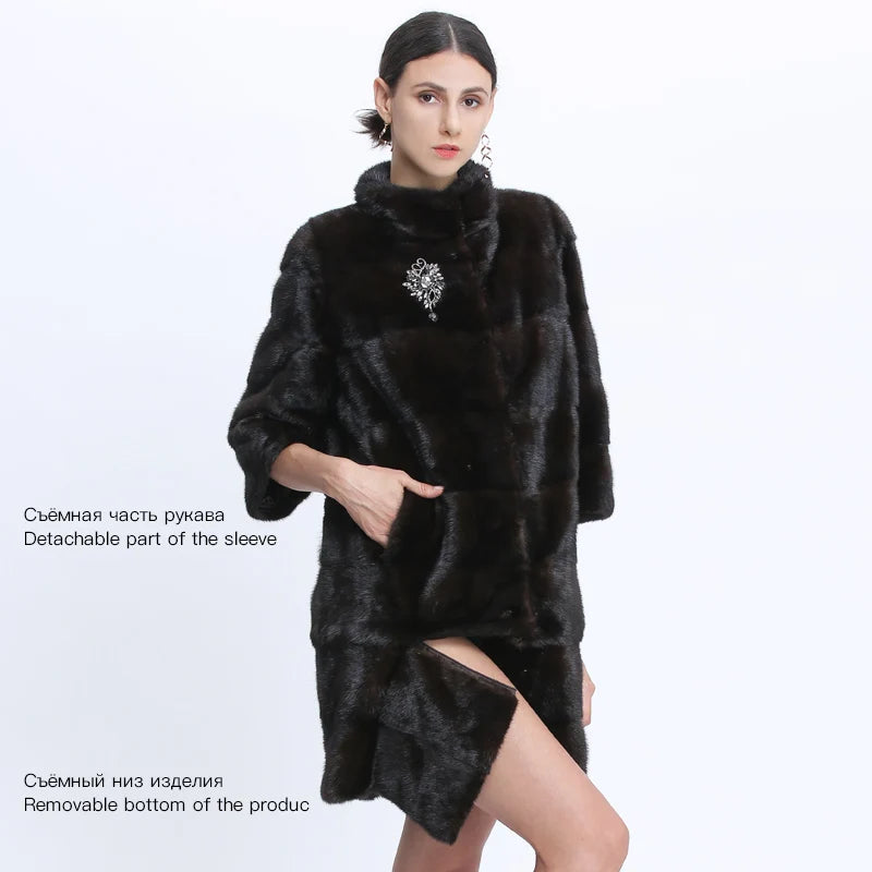 Women's Genuine Mink Winter Coat