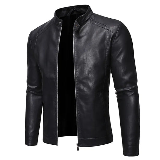 Men's Faux Leather Motorcycle Jackets Black