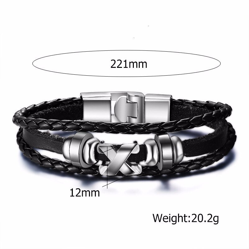 Mens Vintage Rudder Charm Bracelets