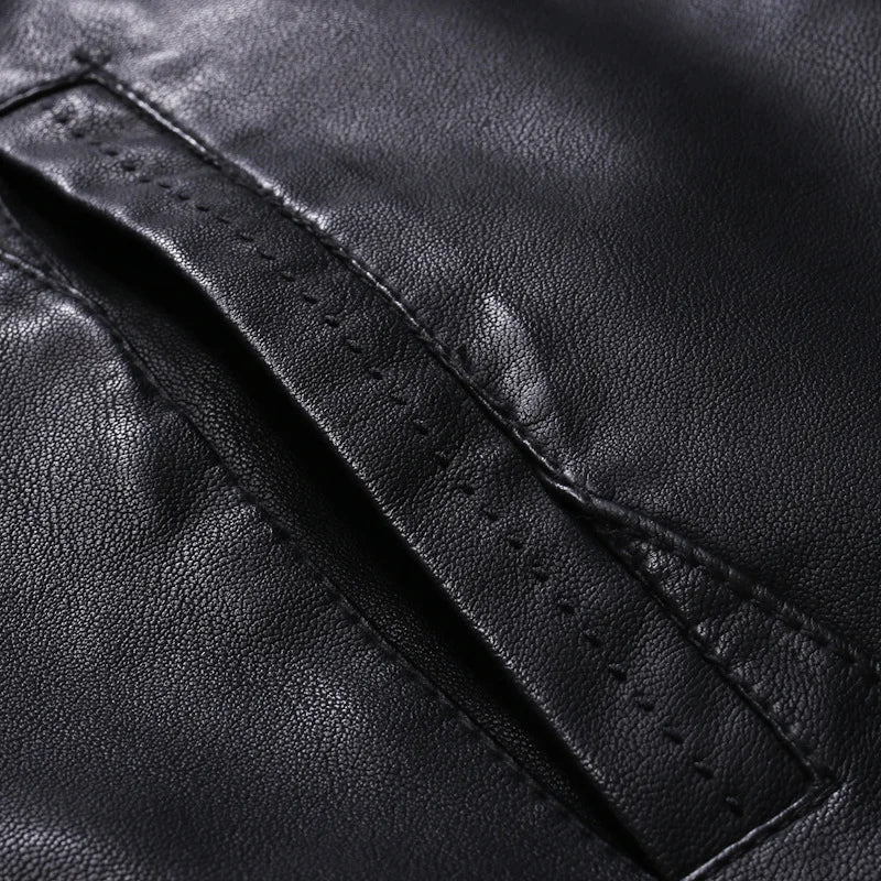 Men's Faux Leather Motorcycle Jackets Black