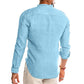 Casual Cotton Linen Men Shirts Long Sleeve Street Wear