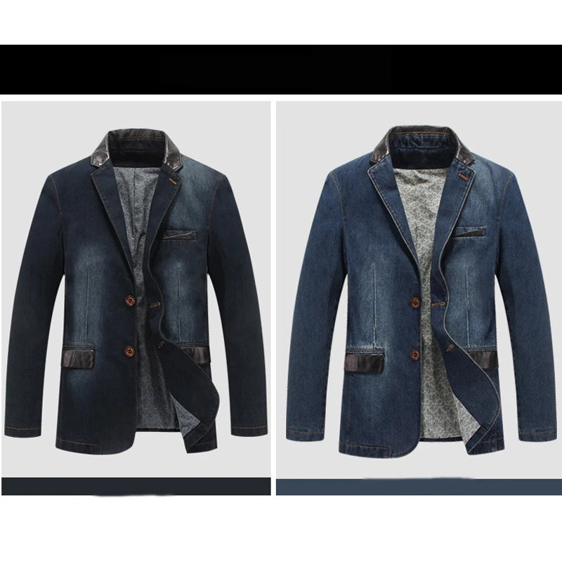 Men's Patchwork Blazer Jackets