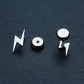 Mens Lightning Shaped Stud Earrings