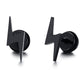 Mens Lightning Shaped Stud Earrings