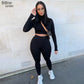 Women's T-Shirt & Leggings 2 Piece Workout Outfits Sportwear