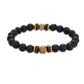 Men's natural stone beads bracelet