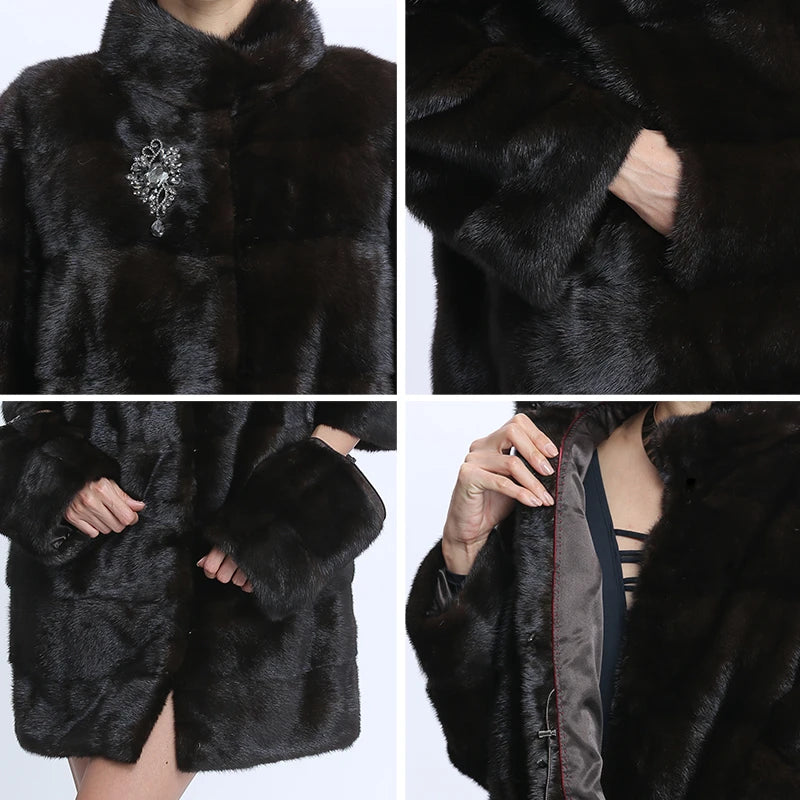 Women's Genuine Mink Winter Coat