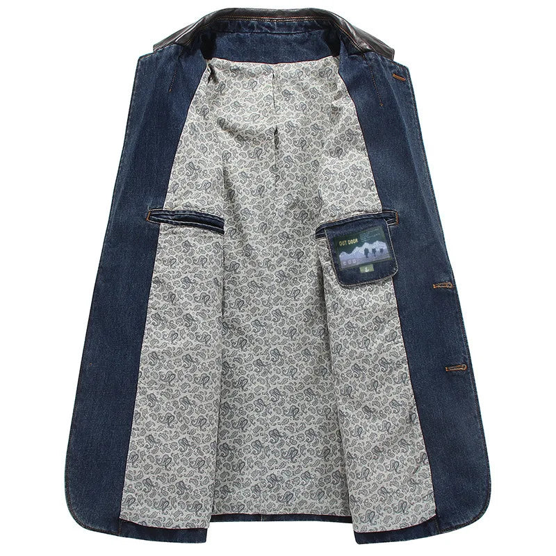 Men's Patchwork Blazer Jackets
