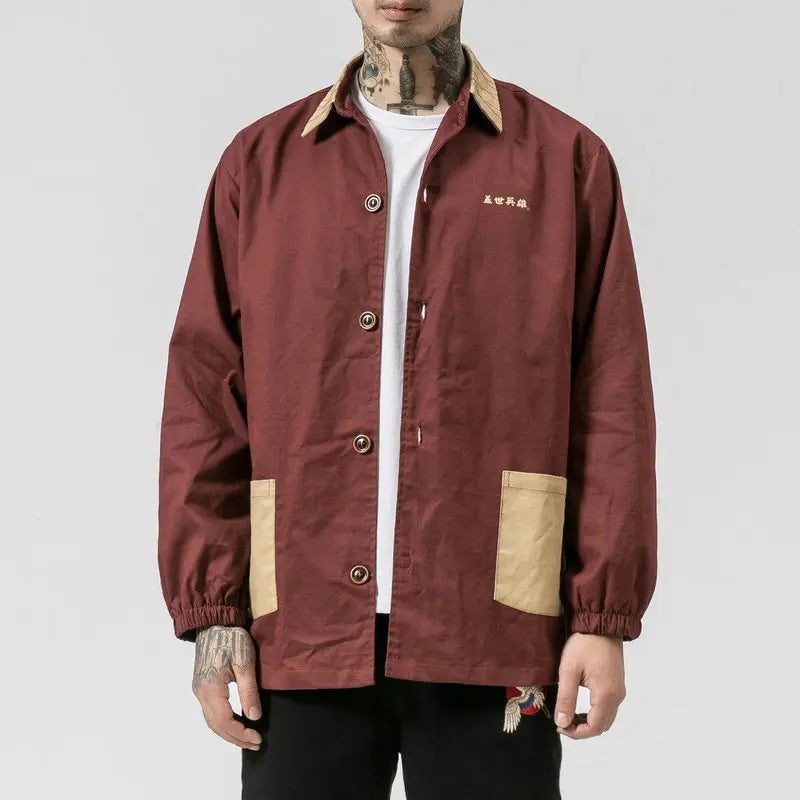 Men's Windbreaker Retro Chinese Style Men's jacket Overcoat