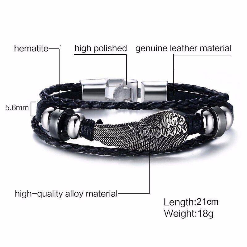 Mens Vintage Rudder Charm Bracelets