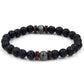 Men's natural stone beads bracelet
