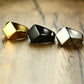 Men's Stainless Steel Quadrangle Flat Top Square Ring