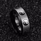 Men's Two Tone Stainless Steel Chinese Style "Yin & Yang" Ring